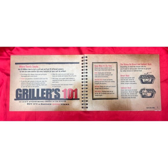 Marlboro Cook Like a Man Cookbook 2004 BBQ Grilling Recipes Spiral Bound - Picture 6 of 7